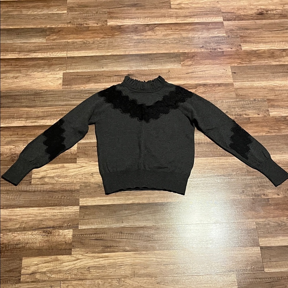Bailey 44 Charcoal and Black Cowl Sweater